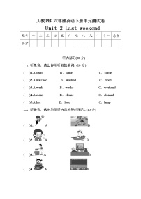 人教版 (PEP)六年级下册单元综合与测试精练