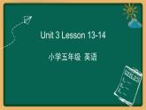 2020--2021学年人教精通版五年级英语下册 Unit 3 Lesson 13-14课件