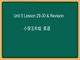 2020--2021学年人教精通版五年级英语下册 Unit 5 Lesson 29-30课件