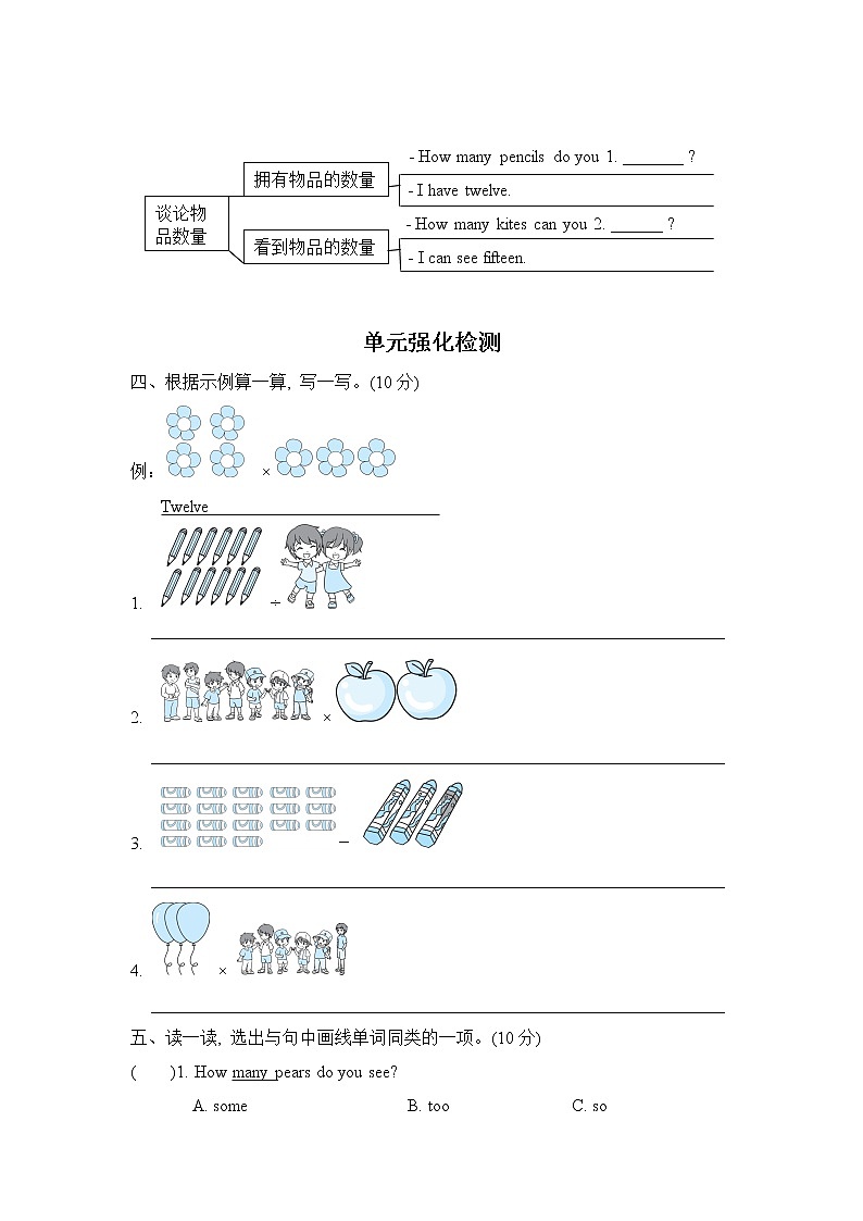 人教PEP版三年级英语下册 Unit 6单元知识梳理卷02