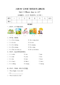 小学英语人教版 (PEP)五年级下册Unit 5 Whose dog is it?综合与测试练习