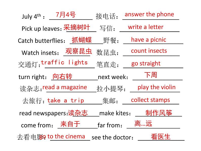 六年级下册英语课件-小升初英语重点词汇复习课件 全国通用(共13张PPT)03