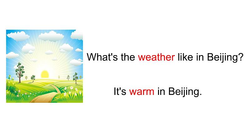 PEP小学英语四年级下册 unit  3 Weather   Part A Let's learn&Let's play 课件04