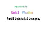 PEP小学英语四年级下册 unit  3 Weather   Part B Let's talk&Let's play课件+教案