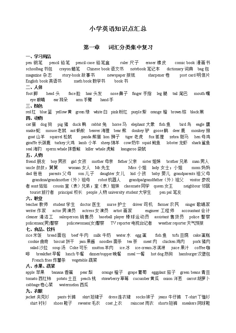 （超详）小学英语知识点归纳汇总(1)03