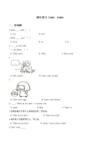 2020-2021学年度三年级下册英语期中复习题 牛津上海版（三起）（无答案）