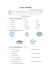 小学英语外研版 (三年级起点)三年级下册Module 4单元综合与测试课后复习题