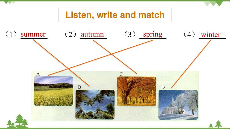 五年级下册英语课件-Module 1 Seasons Unit 1 What's your favourite season_ Period 2-教科版（广州）02