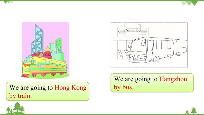 五年级下册英语课件-Module 4 Travel Unit 7 We will go by train Period 2-教科版（广州）03