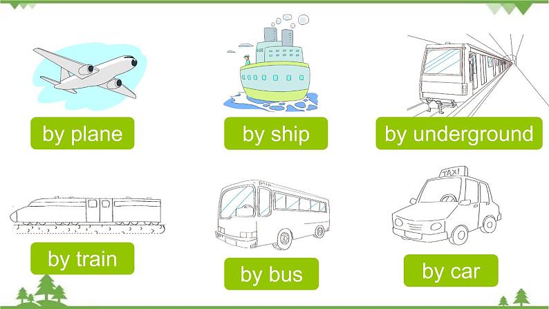 五年级下册英语课件-Module 4 Travel Unit 7 We will go by train Period 1-教科版（广州）04