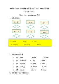 小学Unit 2 The cows are drinking water同步训练题