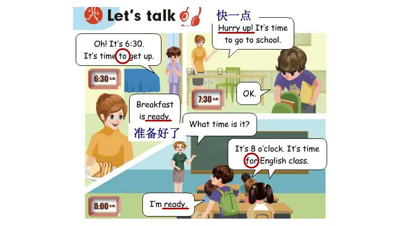 PEP小学英语四年级下册课件 unit 2  What time is it  B Let's talk&Let's play07