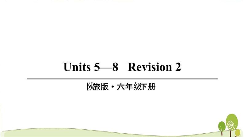 陕旅版英语六年级下Revision 2教学课件01