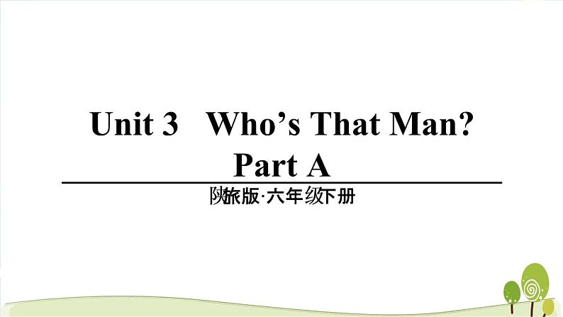 陕旅版英语六年级下Unit 3 part A教学课件01