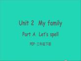 人教PEP 三年级英语下册 Unit 2 My family Part A第3课时课件+素材
