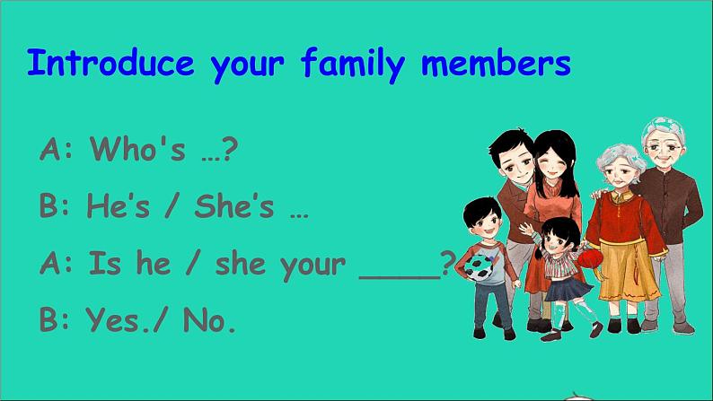 人教PEP 三年级英语下册 Unit 2 My family Part B第4课时课件+素材05