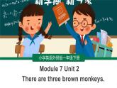 外研版一起一下M7 U2《There are three brown monkeys》 课件PPT
