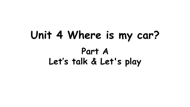 PEP小学英语三年级下册 unit 4  A Let's talk&Let's play 课件+素材01