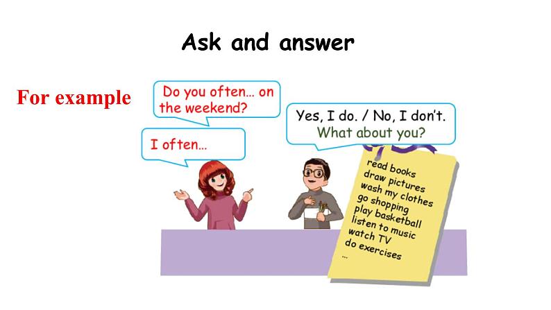 PEP小学英语五年级下册 unit 1  My day  Part B Let's try & Let's talk  课件+素材04