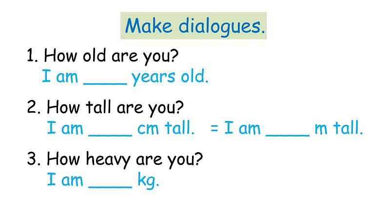 PEP小学英语六年级下册  Unit  1  How tall are you B Let's learn&Match and say     ppt课件+教学教案05