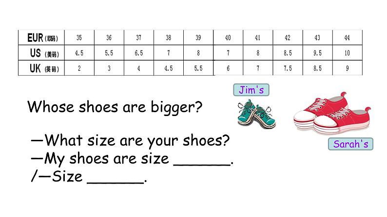 PEP小学英语六年级下册  Unit  1  How tall are you B Let's try&Let's talk     ppt课件+教学教案06