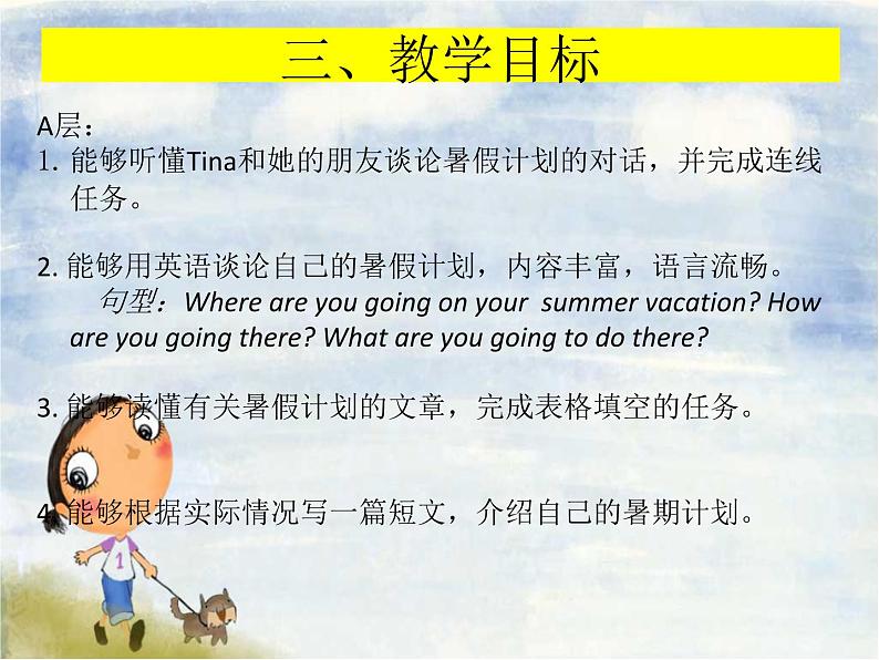 人教新起点六年级英语下册六年级下Unit6  summer vacation课件04