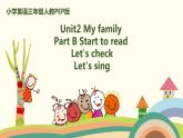 6.人教pep版-三下unit2-partB-Start to read & Let's check & Let's sing 课件PPT