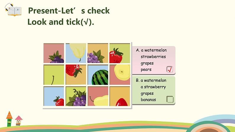 6.人教pep版-三下unit5-partB-Start to read & Let's check & Let's sing 课件05