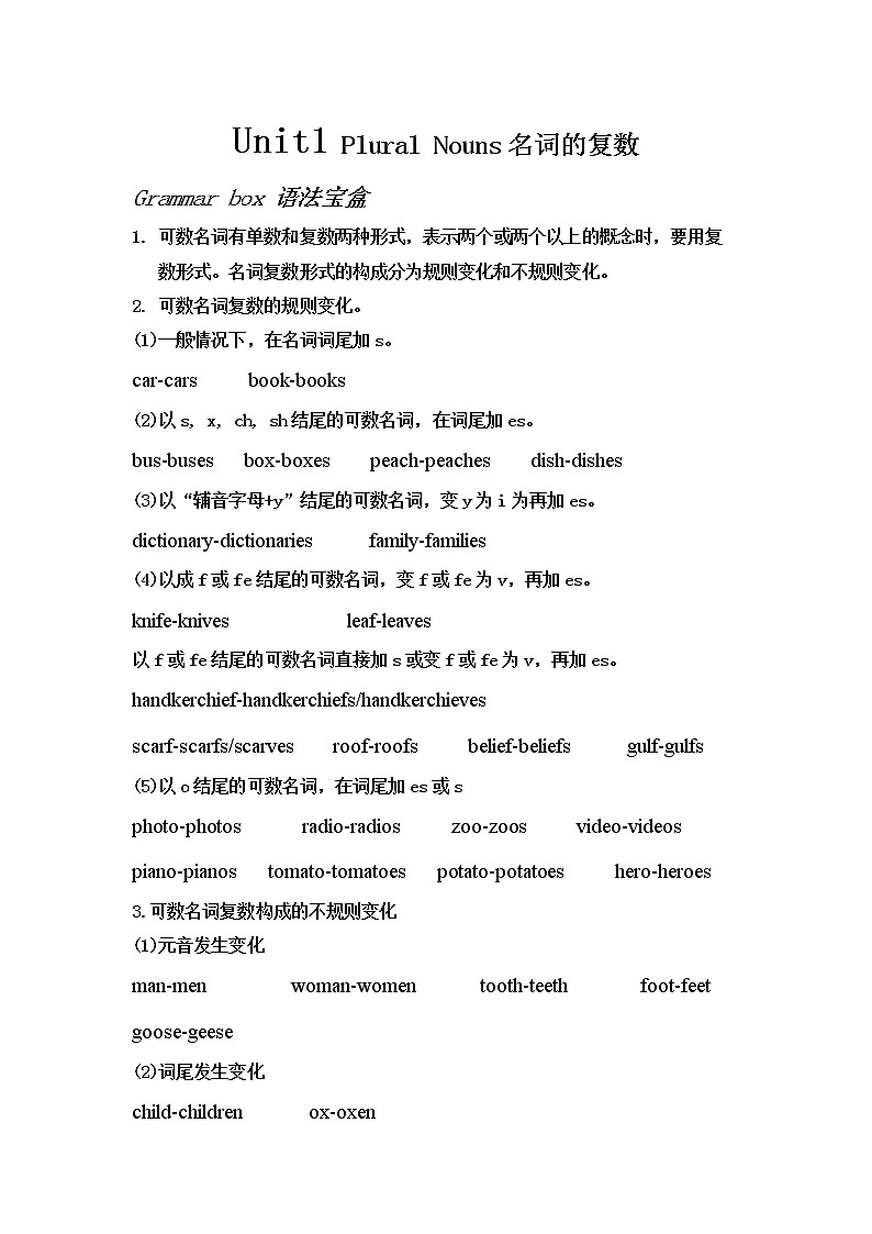 小学英语语法训练上册 课件01