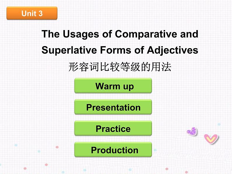 小学语法下册U3 形容词比较等级的用法 课件01