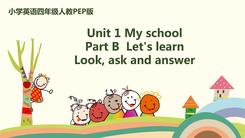 5.人教pep版-四下unit1-partB-Let's learn & Look, ask and answer 精品PPT课件01