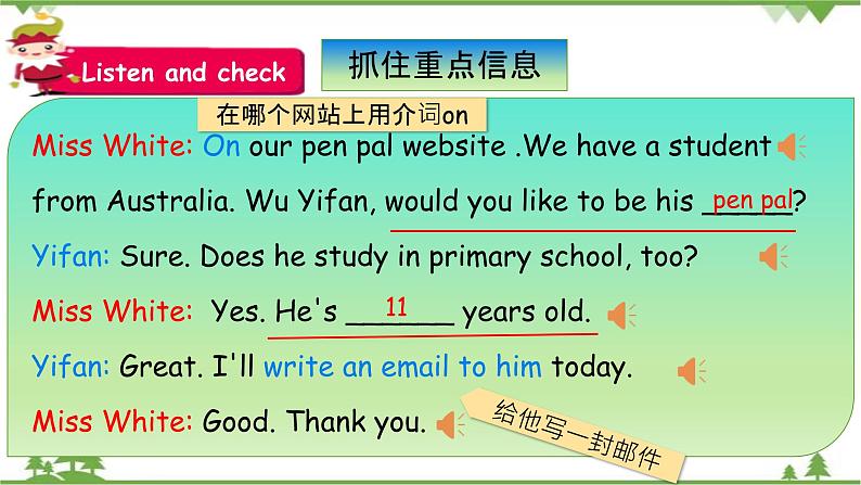 Unit 4 I have a pen pal PA Let 's talk 课件第6页