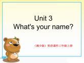 湘少版英语三年级下册Unit 3 What's your name课件