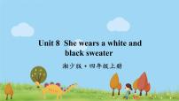 小学英语湘少版四年级上册Unit  8  She wears a white and black sweater.多媒体教学ppt课件