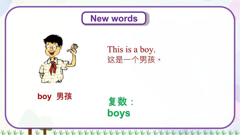 三年级上册英语课件+教案-Unit 1 Lesson 2 Boy,Girl and Teacher 冀教版（三起）04