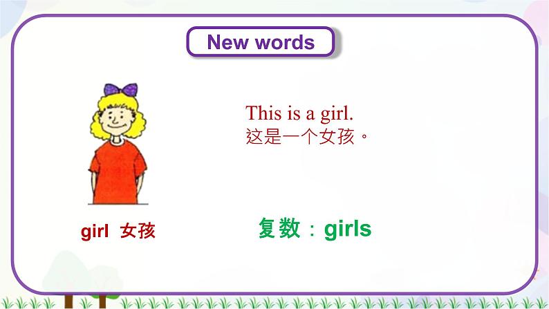 三年级上册英语课件+教案-Unit 1 Lesson 2 Boy,Girl and Teacher 冀教版（三起）05