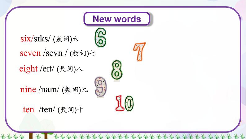 三年级上册英语课件+教案-Unit 1 Lesson 6 Numbers 6-10 冀教版（三起）04