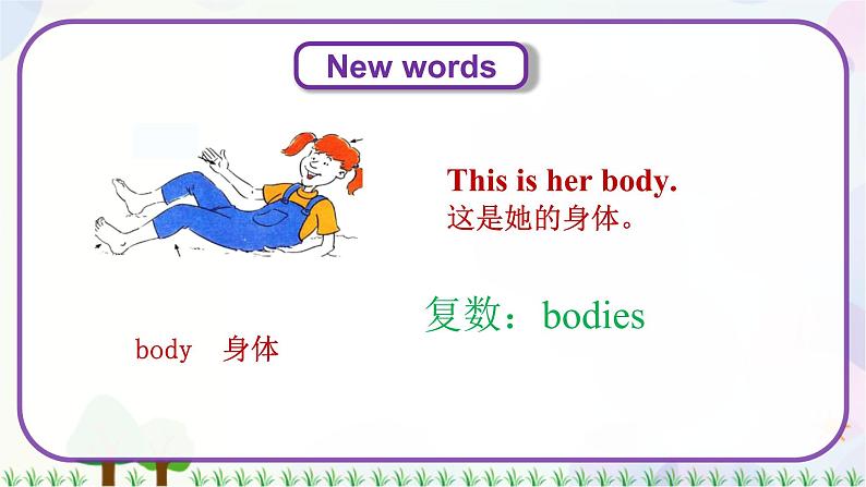 三年级上册英语课件+教案-Unit 3 Lesson 14 My Body 冀教版（三起）05