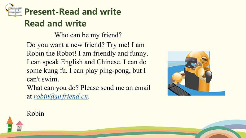 6.五英人上 .五英人上 Unit4-partB- Read and write & Let's check & Let's wrap it up精品PPT课件02