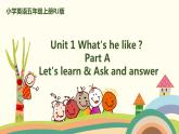 2 .五英人上 Unit1-partA-Let's learn & Ask and answer精品PPT课件
