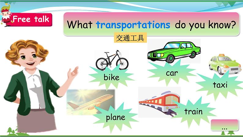 【人教PEP版】英语六年级上册 Unit 2 Ways to go to school PA Let's learn  (公开课） 优质课件+教案+练习+动画素材03