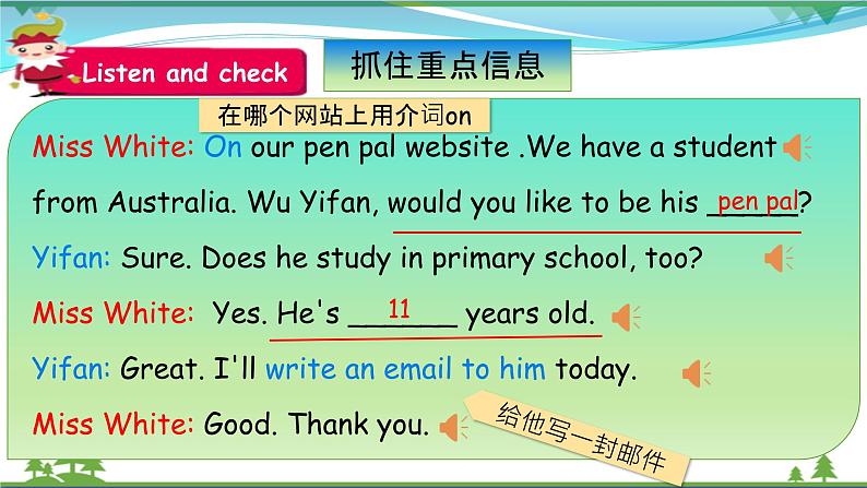 【人教PEP版】英语六年级上册 Unit 4 I have a pen pal PB Let's talk (公开课）优质课件+教案+练习+动画素材06