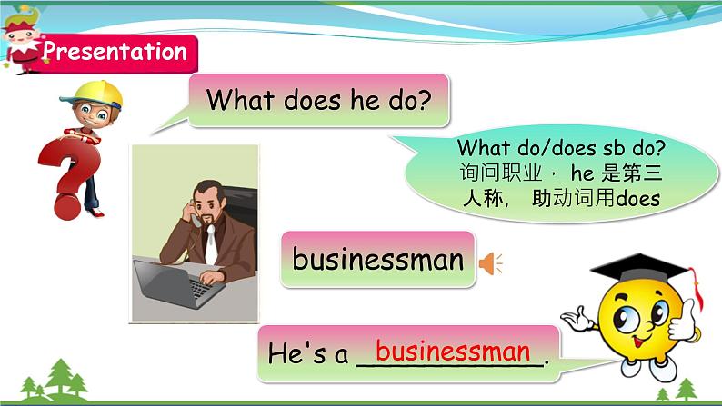 Unit 5 What does he do PA Let 's learn 课件第8页