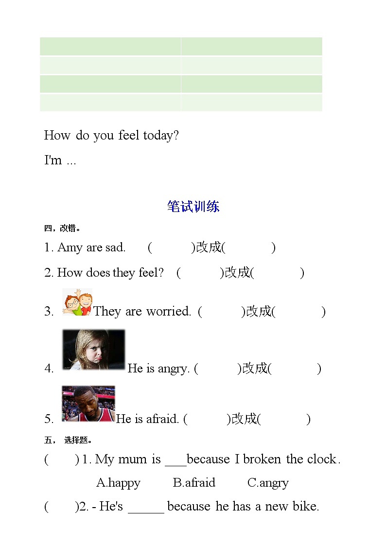 【人教PEP版】英语六年级上册 Unit 6 How do you feel PA Let's learn  (公开课） 优质课件 教案 练习 动画素材02