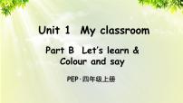 小学英语人教版 (PEP)四年级上册Unit 1 My classroom Part B背景图ppt课件