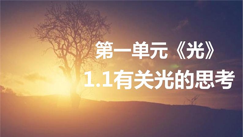 教科版新教材五年级科学上册1.1《有关光的思考》课件01