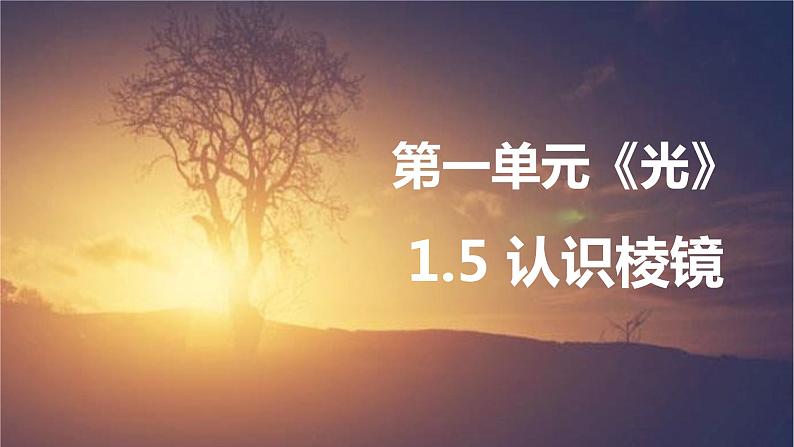 教科版新教材五年级科学上册1.5《认识棱镜》课件01