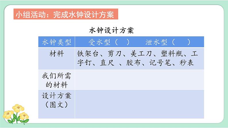 教科版五年级科学上册 第三单元 第3课时  我们的水钟 课件（17张PPT）08