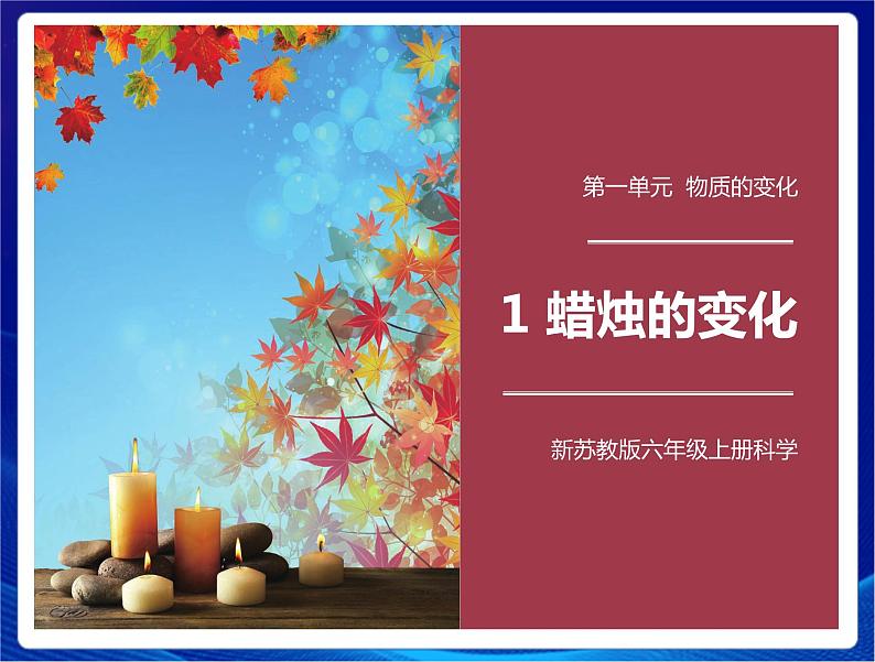 2021年新苏教版科学六年级上册：1蜡烛的变化 课件PPT第1页