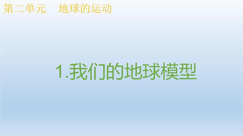 小学科学教科版六年级上册 1.1《我们的地球模型》课件（24张PPT）第1页